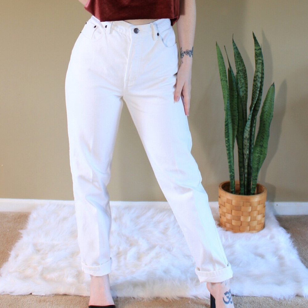 Vintage white mom jeans